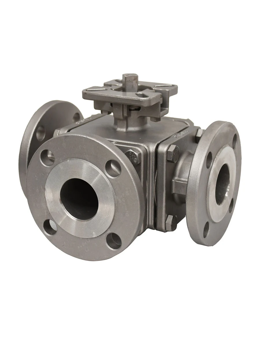 Flanged industrial ball valve
