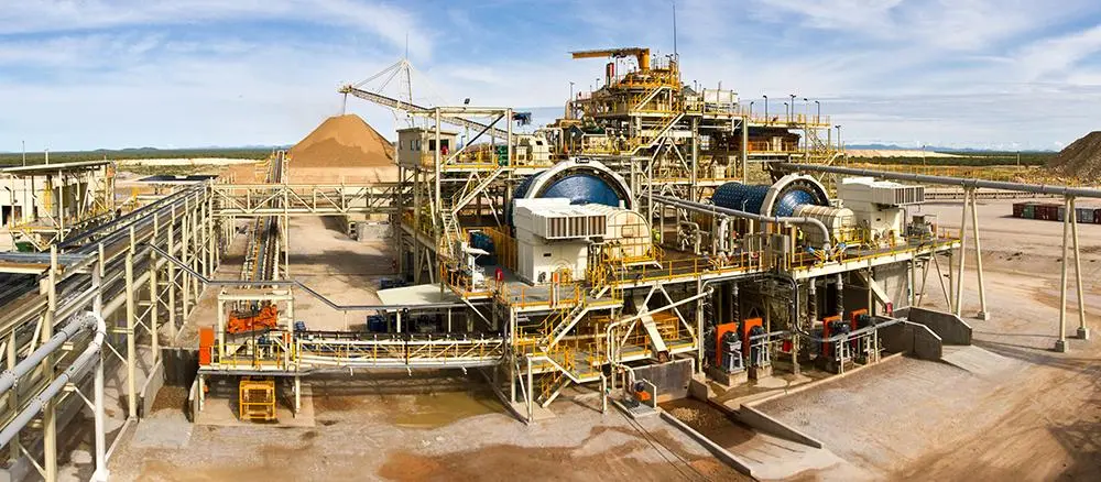 Heavy-duty industrial valves used for mining slurry transport.