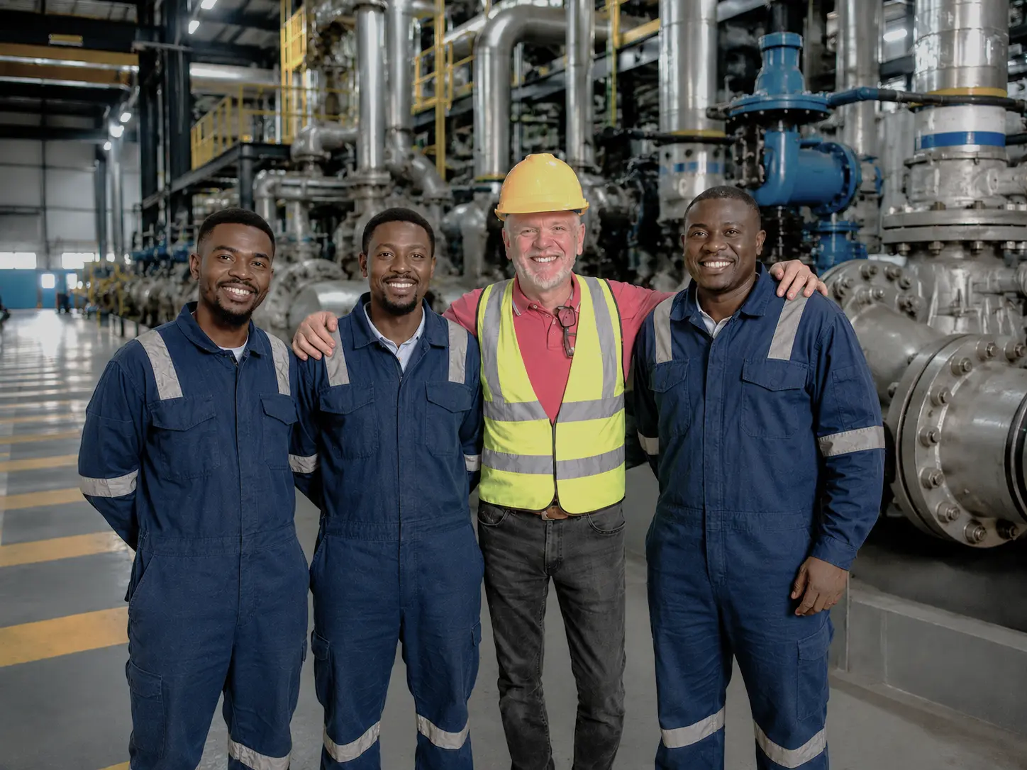 Proxico team during industrial site visit in Kenya supporting engineering procurement and technical evaluation
